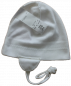 Preview: Bindemütze mit Umschlag weiß Baumwolltrikot Größe 35-51