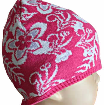 pure pure Beanie Mütze  pink/lavendel 100%kbA cotton  49-55