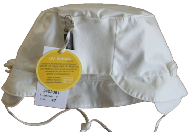 Sommerhut GOTS purepure 100% kbA cotton weiß 43-49