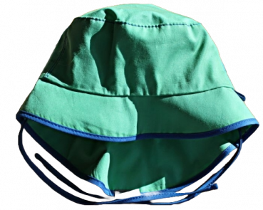 Hut mit Nackenschutz pure grasgrün 100%kbA cotton