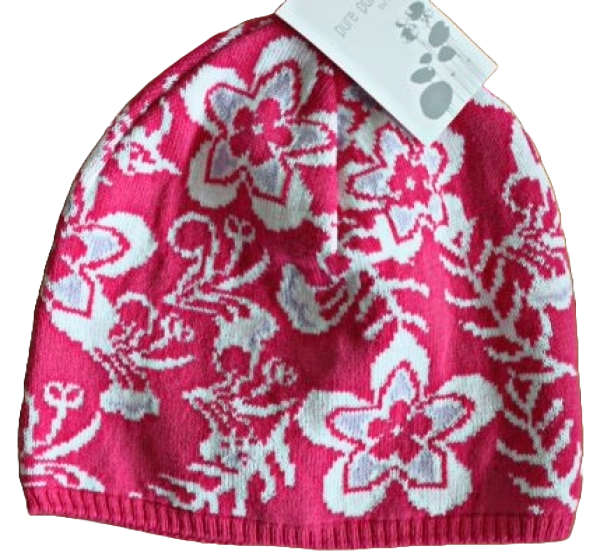 pure pure Beanie Mütze  pink/lavendel 100%kbA cotton  49-55