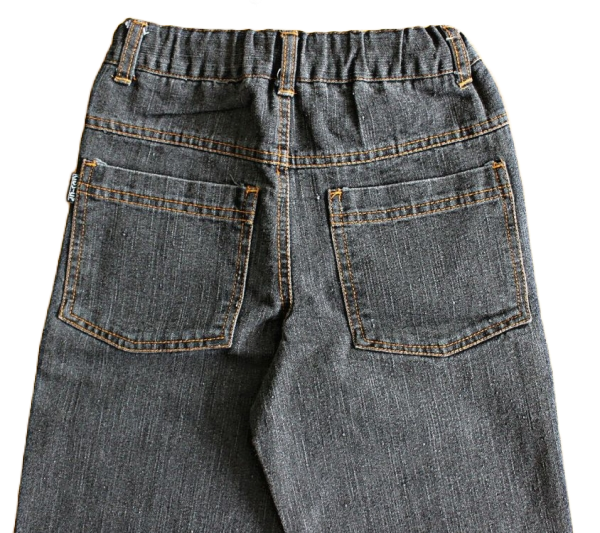 Jeans 5 pockets klassisch blackdenim Gummizug  7079